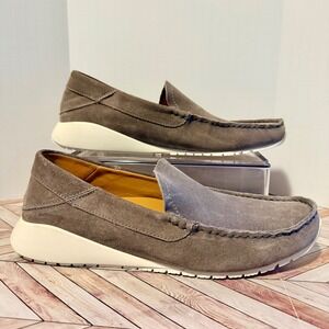 OluKai Ka'a Loafer Men 9 Cooler Grey Suede Slip On Shoes 10535-1G1G Drop In Heel